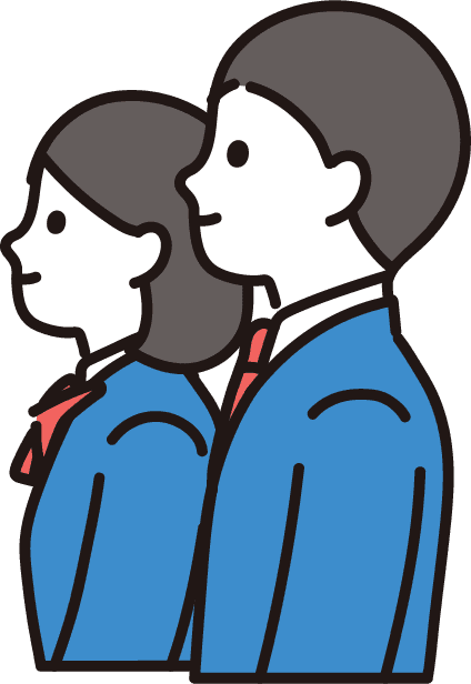 自動送信メッセージで保護者に連絡するイメージ