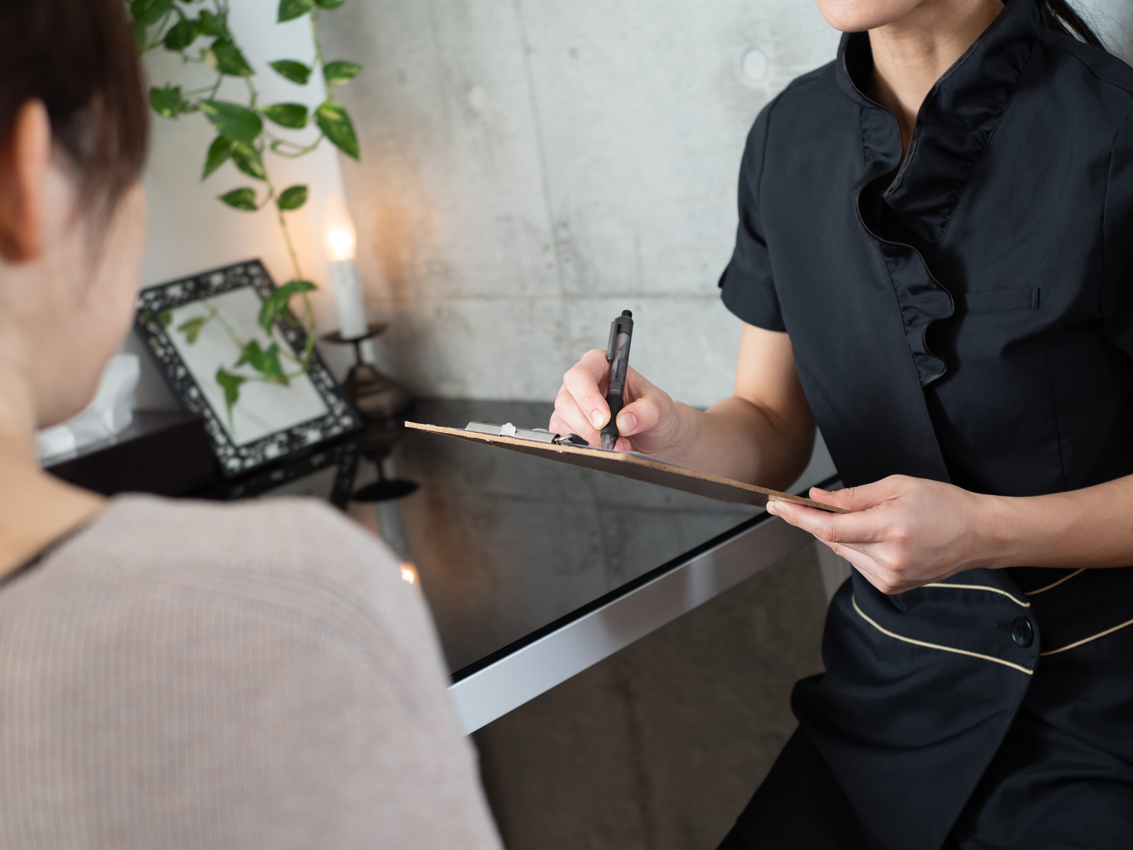 同意書記入の様子